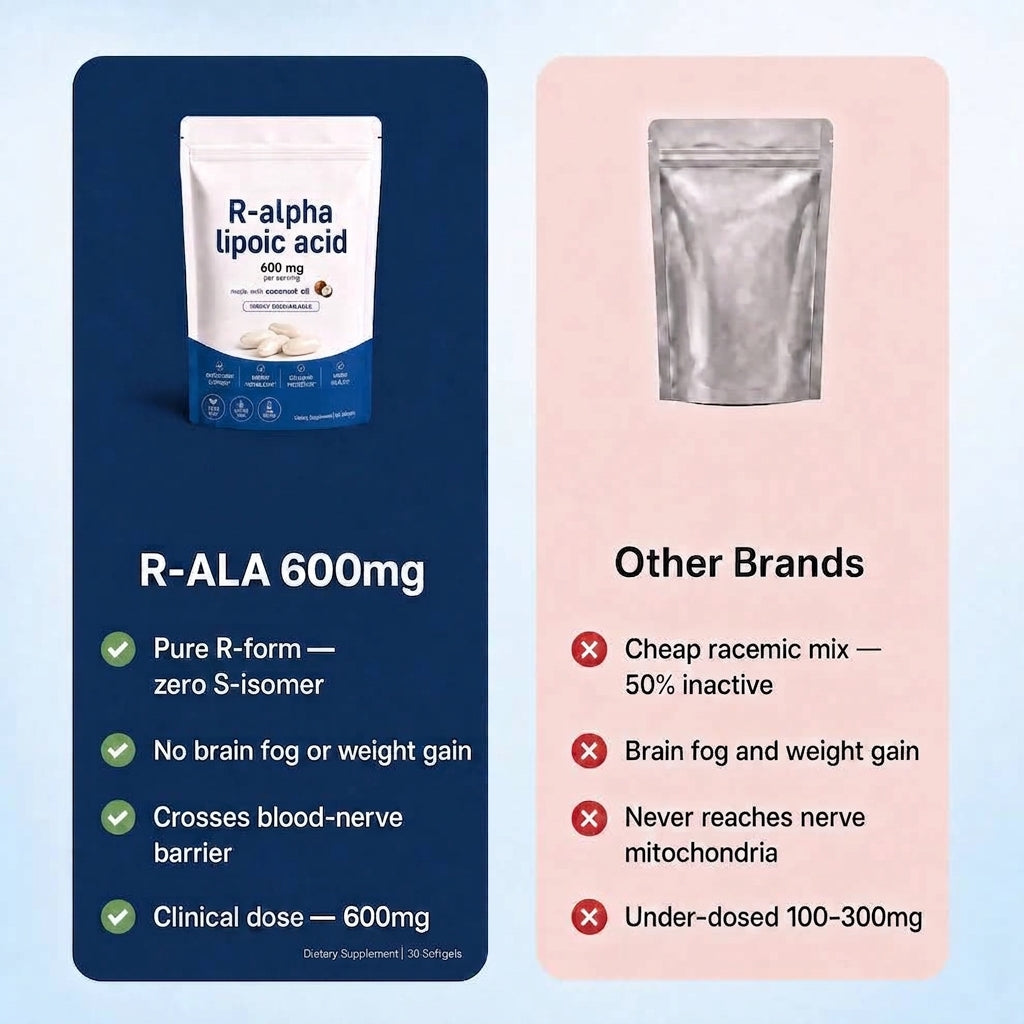 R-Alpha Lipoic Acid โ 600mg Pure R-Form Softgels