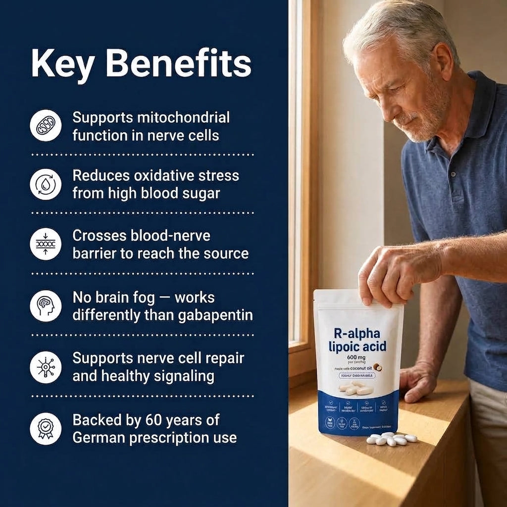 R-Alpha Lipoic Acid โ 600mg Pure R-Form Softgels