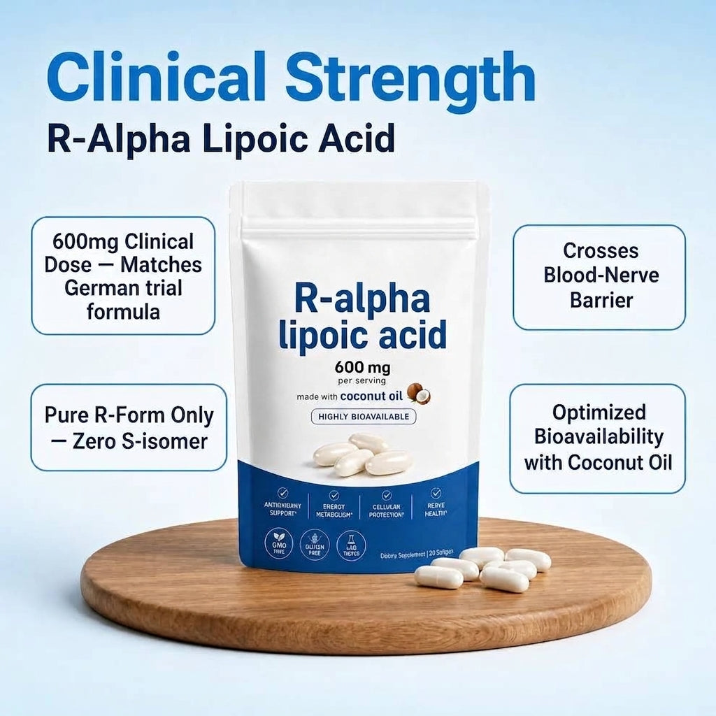 R-Alpha Lipoic Acid โ 600mg Pure R-Form Softgels