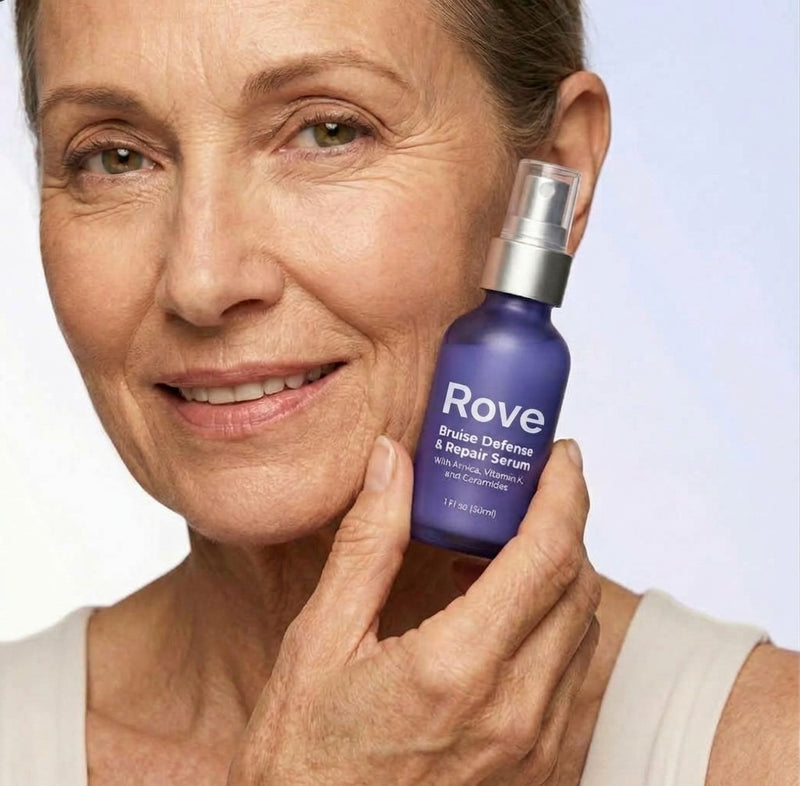 Woman holding a Rove bottle